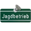 Autoschild Jagdbetrieb
