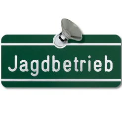 Autoschild Jagdbetrieb