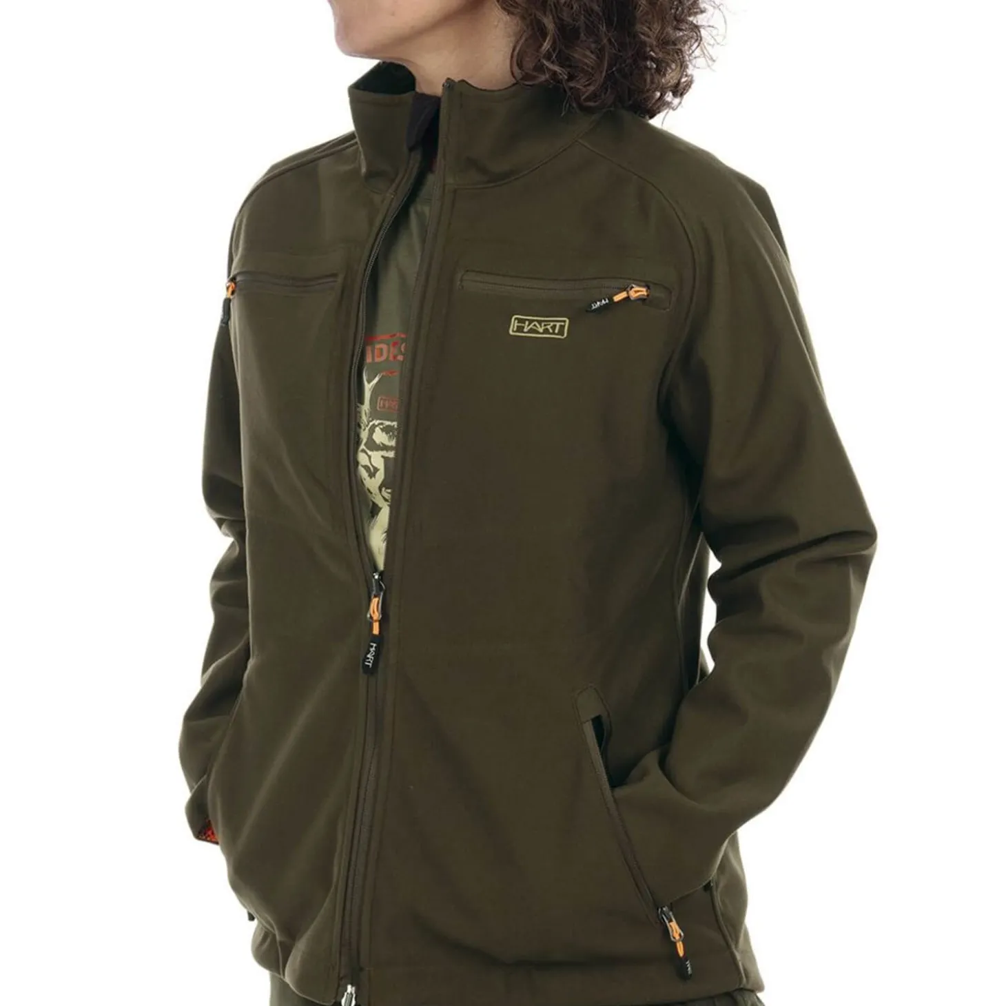 Hart Damen Wende-Softshelljacke Tulsa-S (Dark Olive/HV-Camo)