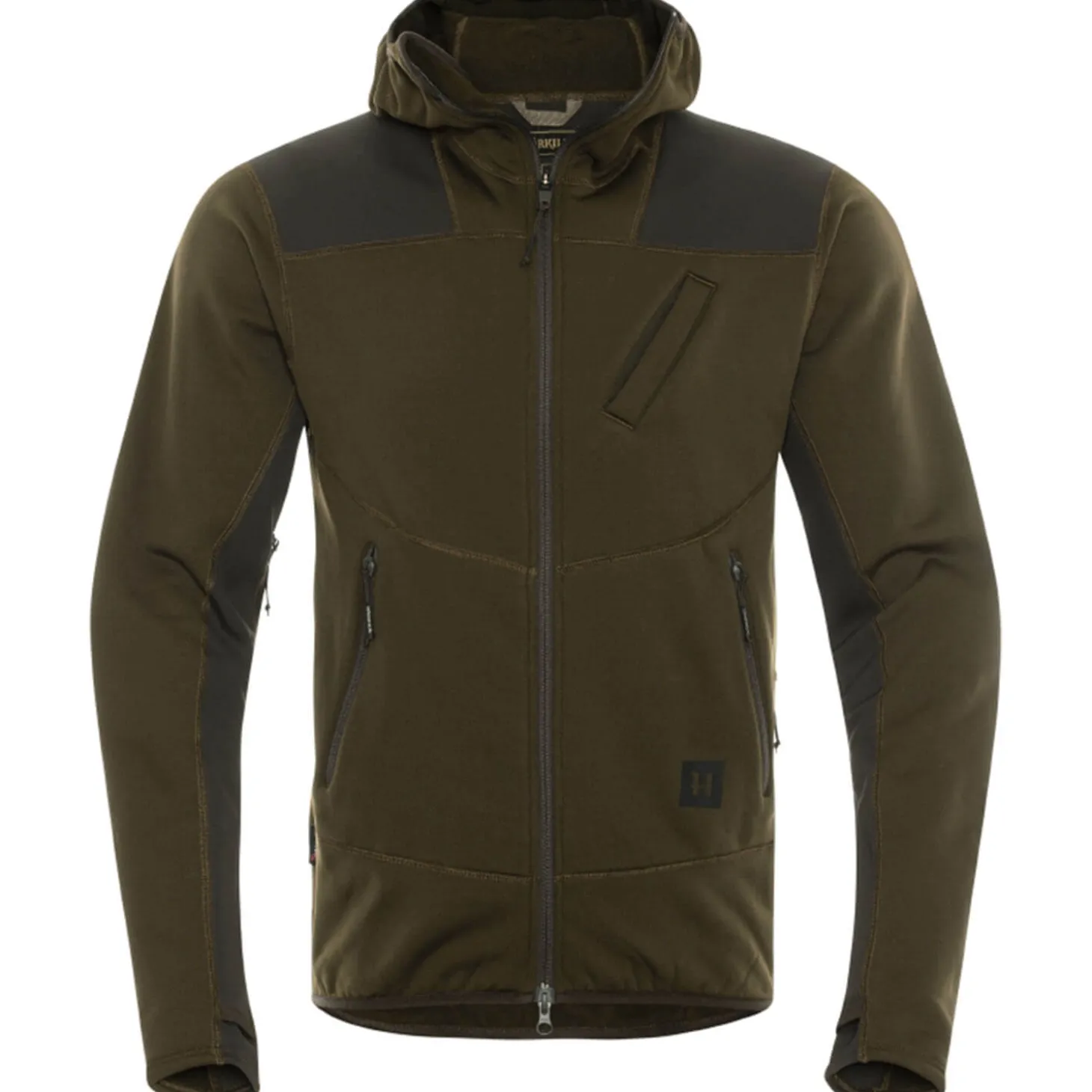 Härkila Fleece-Hoodie Deer Stalker (Grün/Braun)