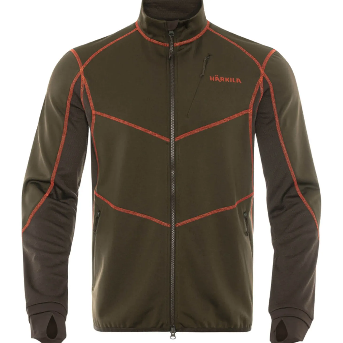 Härkila Fleecejacke Scandinavian (Grün/Braun)