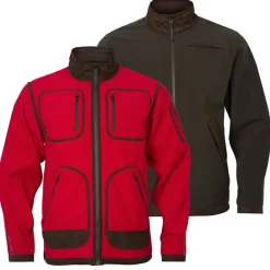 Härkila Fleece-Wendejacke Kamko Regal (Rot/Braun)