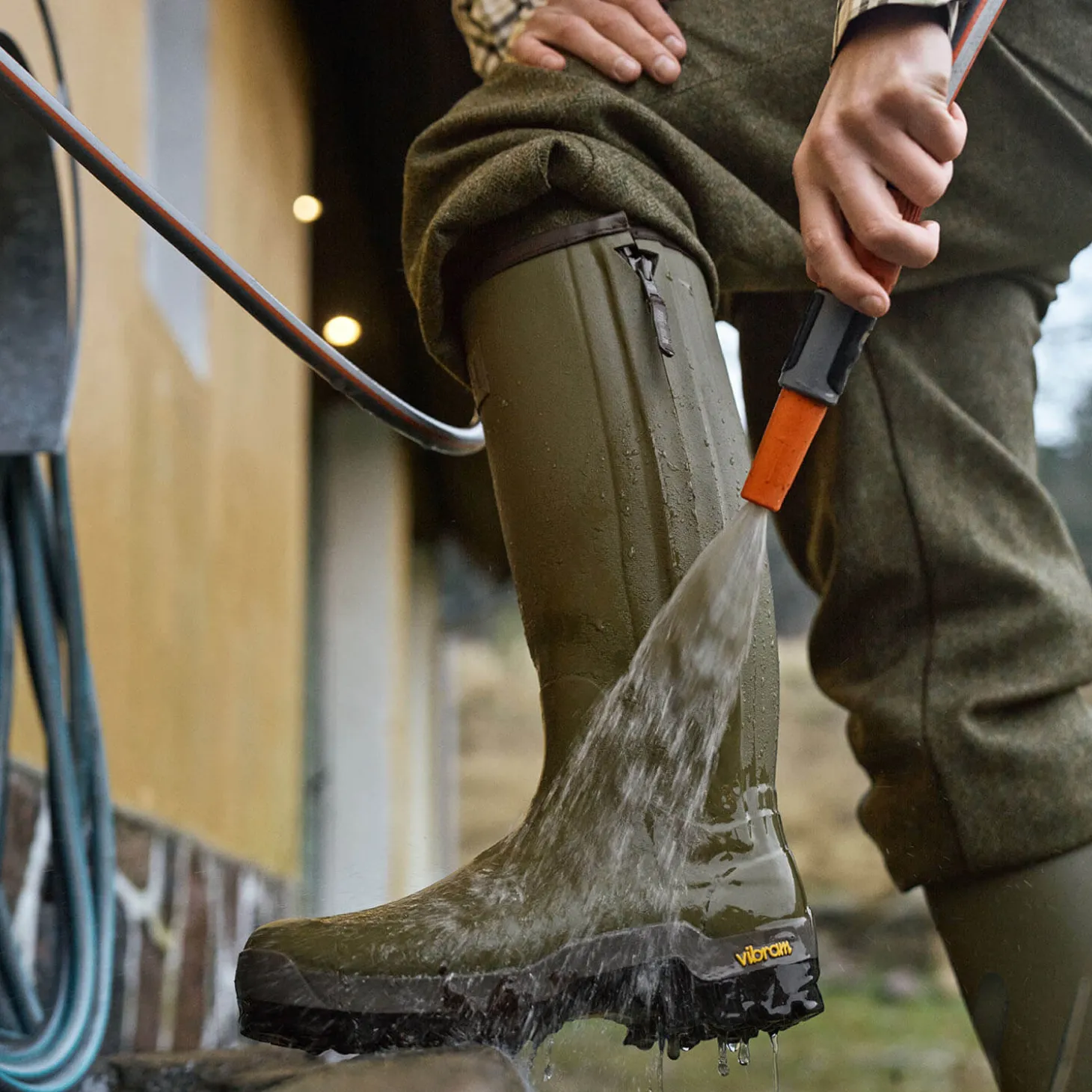 Härkila Gummistiefel Forester Zip (Dark Olive)