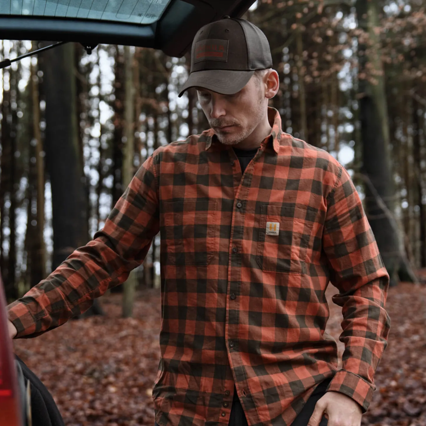 Härkila Jagdhemd Scandinavian (Autumn Orange Check)