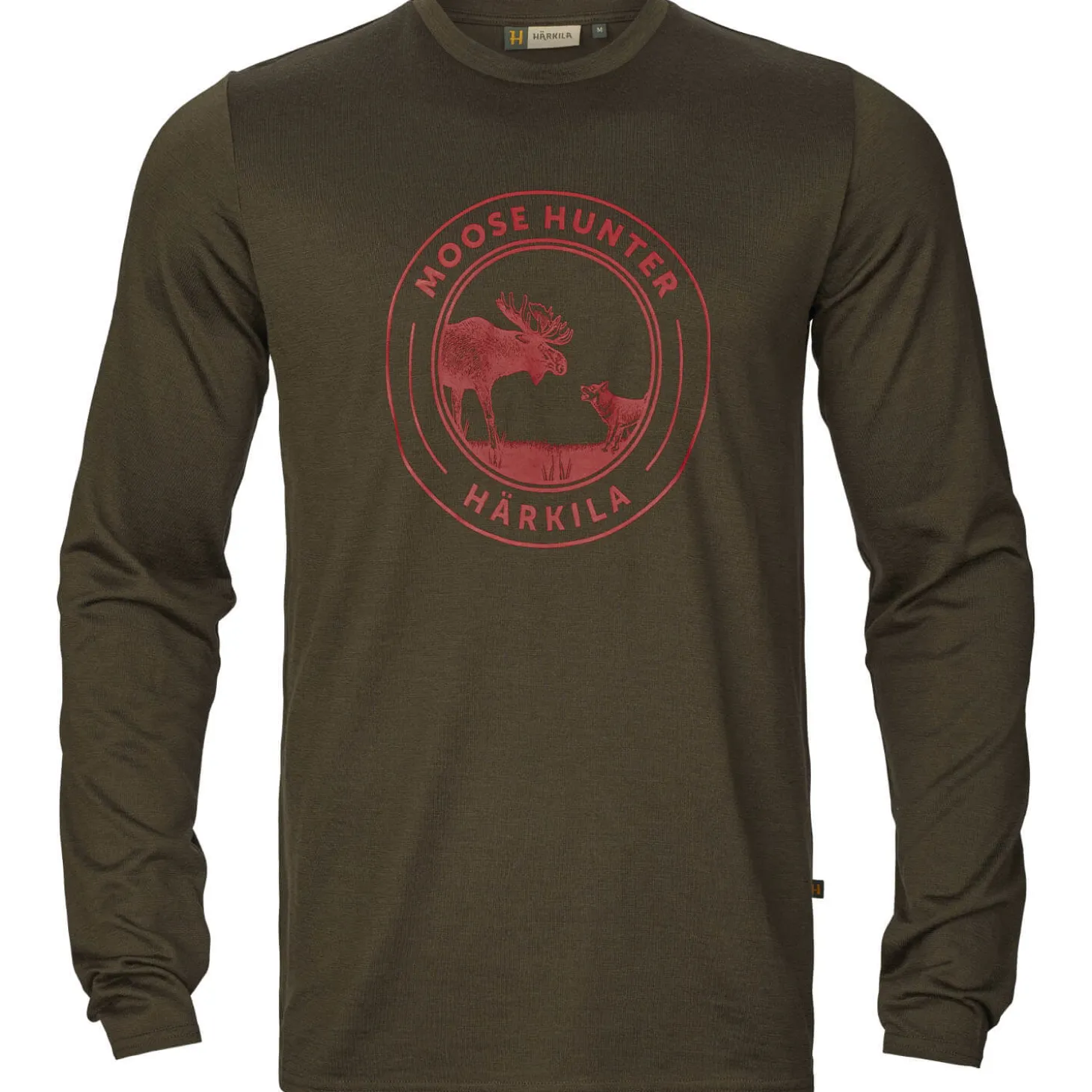 Härkila Langarmshirt Game (Willow Green Moose)
