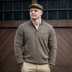 Härkila Strickpullover Half-Zip Vincent Merino (Dark Sand)