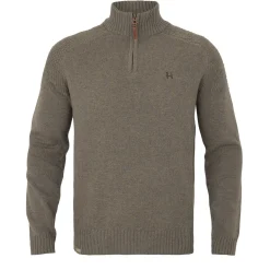 Härkila Strickpullover Half-Zip Vincent Merino (Dark Sand)