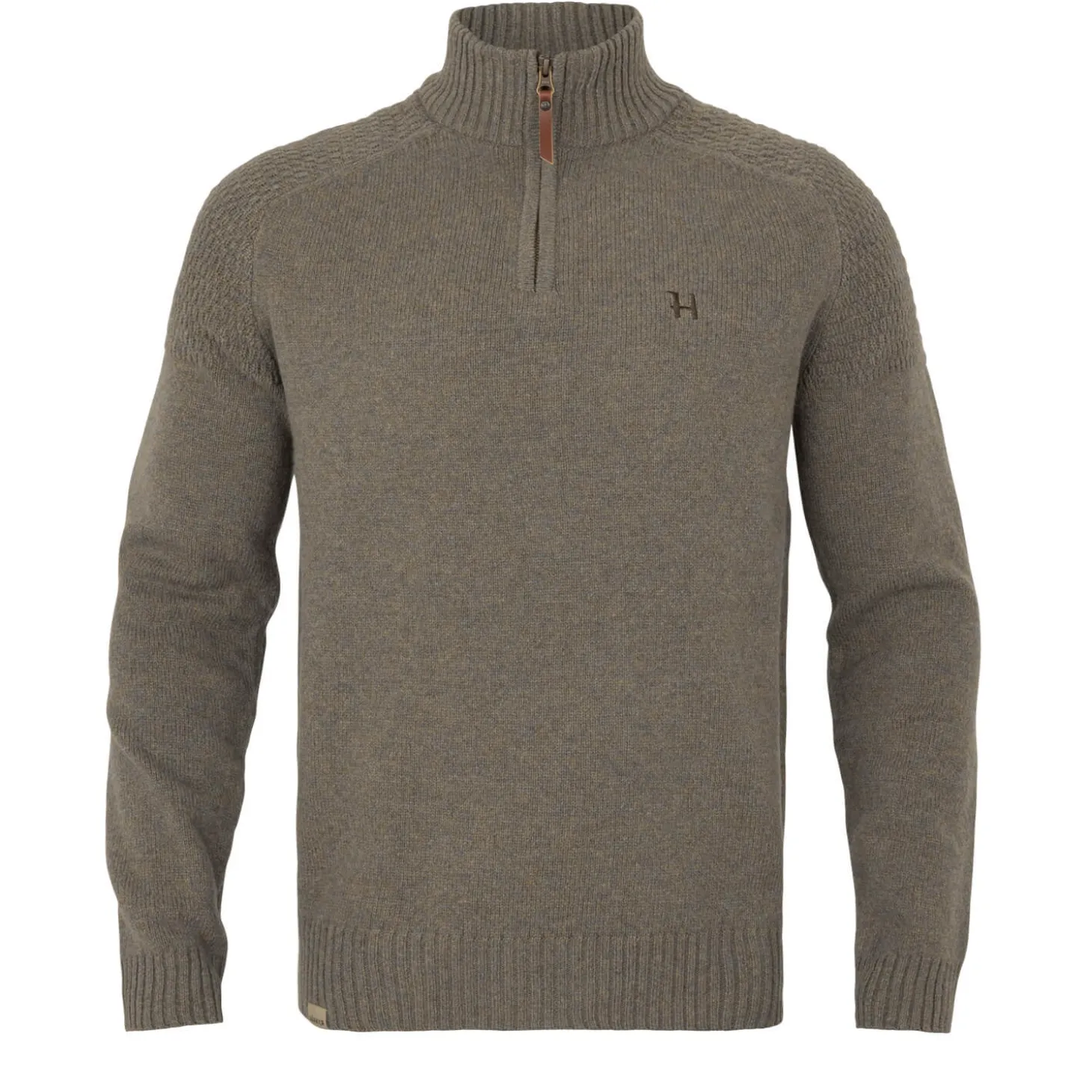 Härkila Strickpullover Half-Zip Vincent Merino (Dark Sand)