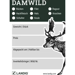 Landig Jagdetiketten Damwild