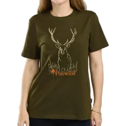 Pinewood Damen T-Shirt Red Deer (Brown)