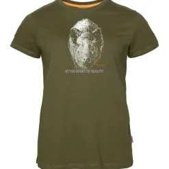 Pinewood Damen T-Shirt Wild Boar (Olive)