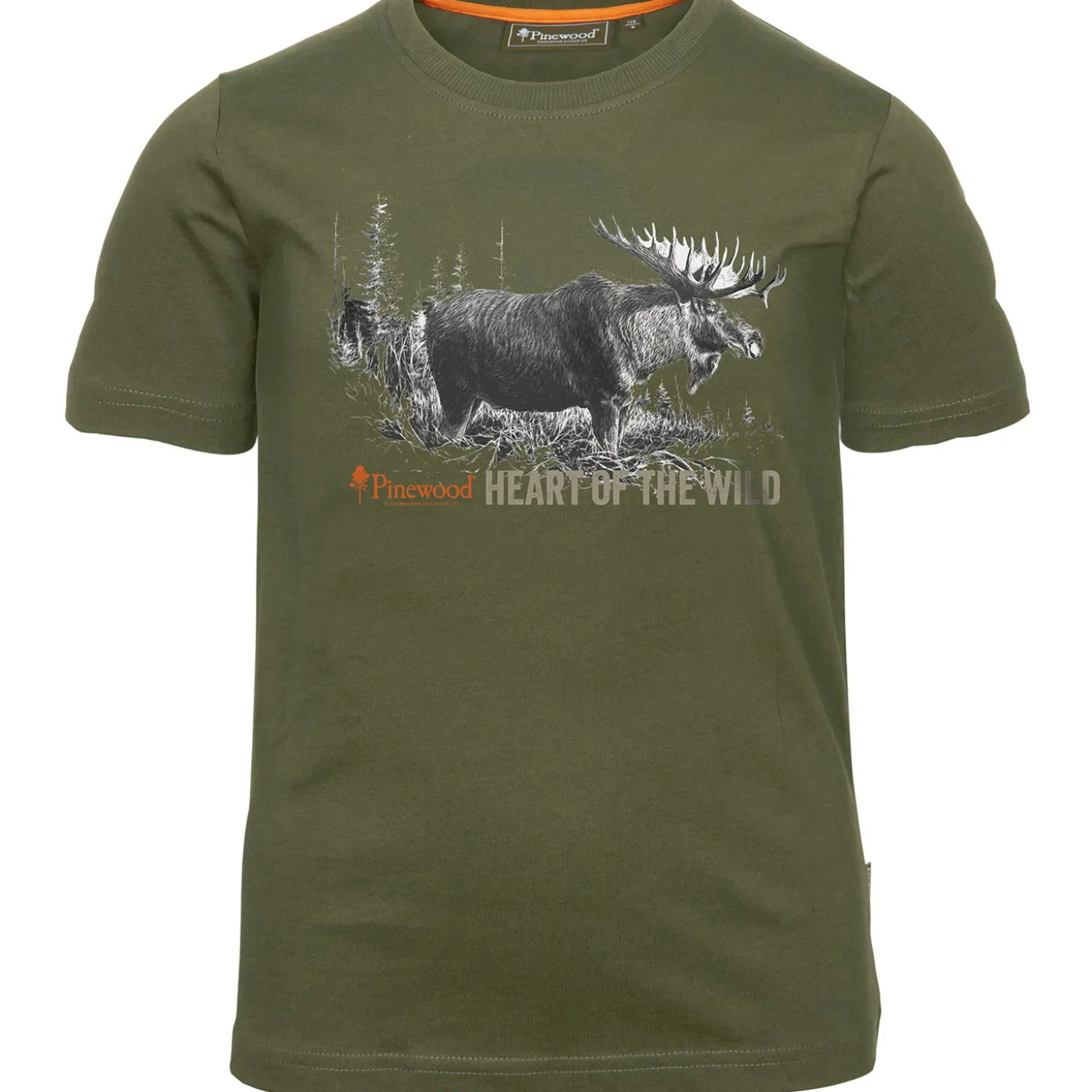 Pinewood Kinder T-Shirt Moose (Green)