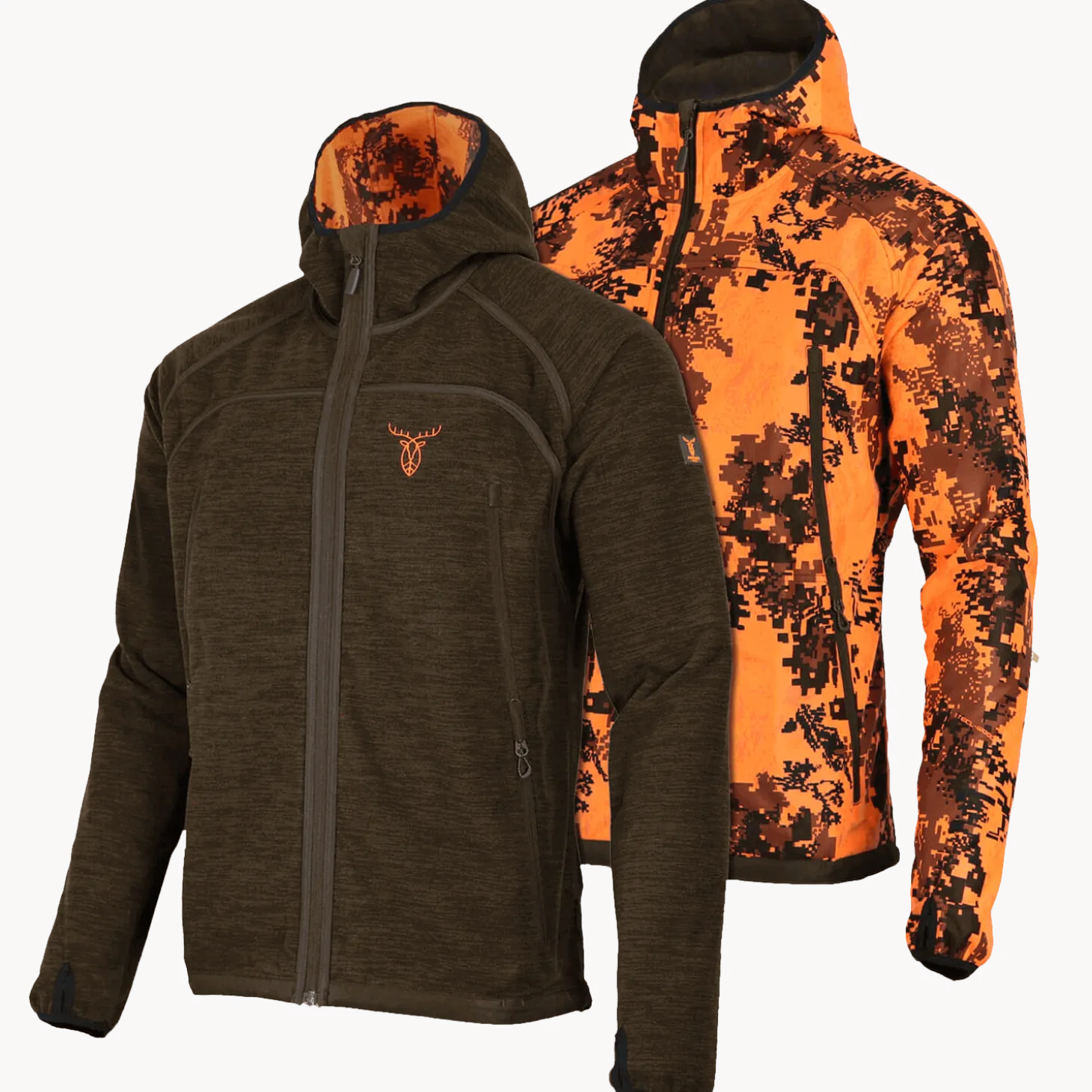Pirscher Gear Hoodie Fleece-Wendejacke (Blaze/Braun)