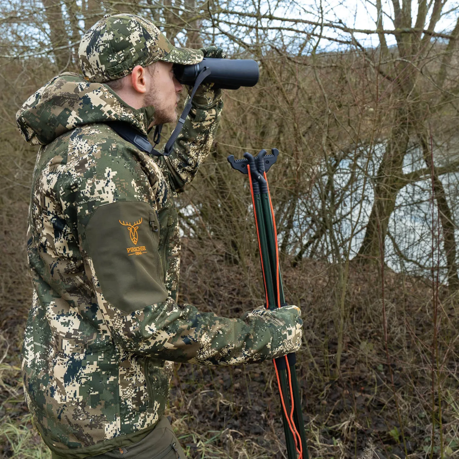 Pirscher Gear Hoodie Fleece-Wendejacke (Optimax 2S/Grün)