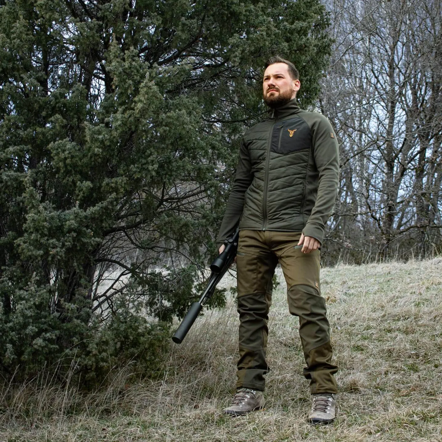 Pirscher Gear Hybrid-Fleece Jacke
