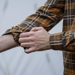 Seeland Jagdhemd Glen (Dark Brown/Camel Check)