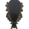 Trophäenschild Dam- & Rothirsch massiv (dunkel)